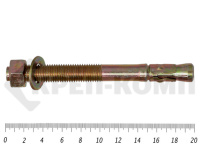 Анкер клиновой 20х200, желтый цинк (12шт)