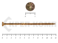 Саморезы Конструкционные, потай Torx, желтый цинк   5.0х120 мм КРЕП-КОМП (100 шт)