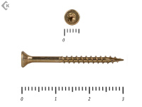 Саморезы Конструкционные, потай Torx, желтый цинк   3.5х 30 мм (200 шт) 