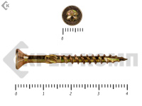 Саморезы Конструкционные, потай Torx, желтый цинк   4.5х 40 мм (20 шт) 