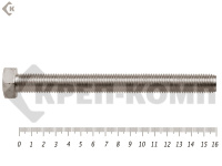 Болты с полной резьбой, нержавеющие DIN933 А2 16х160 (1шт)