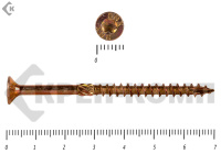 Саморезы Конструкционные, потай Torx, желтый цинк   4.0х 70 мм (20 шт) 