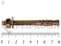 Анкер клиновой  8х 80, желтый цинк (10шт)