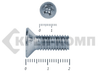 Винт потайной,цинк DIN965 8х 20 Фасовка (260шт)