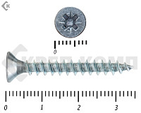 Саморез белый цинк POZY 4,5х35 (50шт)