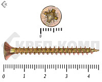 Саморез желтый цинк POZY 4,5х45 (50шт)