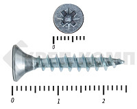 Саморез белый цинк POZY 4х25 (12000шт)