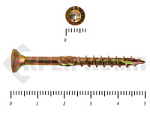 Саморезы Конструкционные, потай Torx, желтый цинк   4.5х 50 мм КРЕП-КОМП (200 шт) – фото